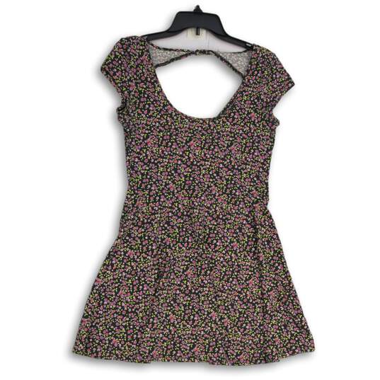 American Eagle Outfitters Womens Multicolor Floral Scoop Neck Mini Dress Size M image number 1