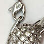 Designer Swarovski Silver-Tone Chain Lobster Clasp Ball Pendant Necklace image number 4