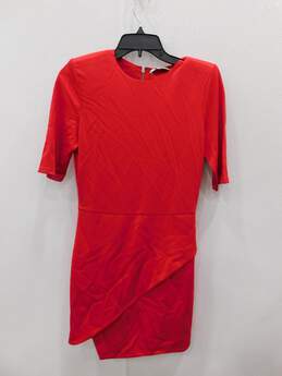 Alice + Olivia Women's Red Nova Asymmetrical Mini Dress Size 6 NWT