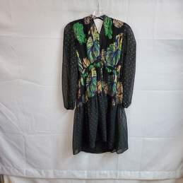Cynthia Rowley Inverness Mixed Media Fish Bell Sleeve Silk Blend Dress WM Size 2 NWT alternative image