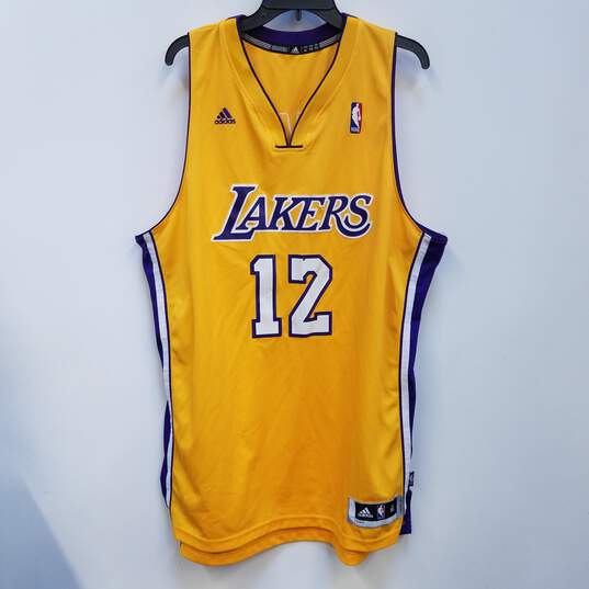 Mens Yellow Los Angeles Lakers Dwight Howard#12 Basketball NBA Jersey Sz XL image number 1