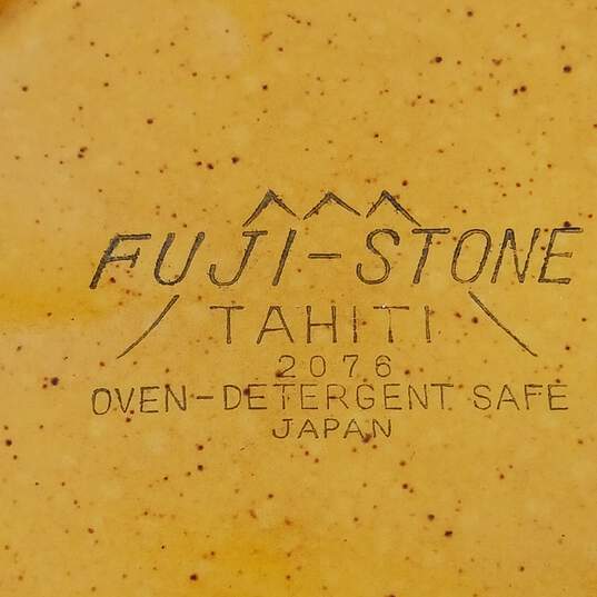 Bundle of 8 Assorted Yellow Fugi-Stone Tahiti Stoneware Plates image number 4