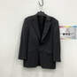 Mens Black Long Sleeve Single Breasted Two Button Blazer Size 40 Reg image number 1
