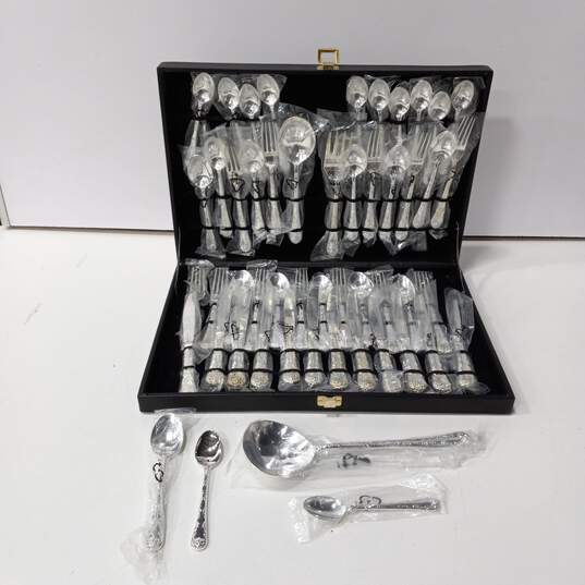 51pc Silver Plated Silverware Set in Case image number 1