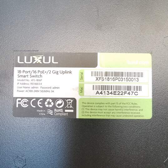 Luxul Wireless 18-Port/16 PoE+/2 Gig Uplink Smart Switch XFS-1816P image number 8