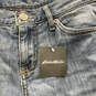NWT Womens Blue Denim Mid Rise Pockets Relaxed Fit Straight Jeans Size 4 image number 3