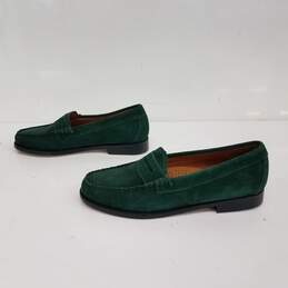 G.H. Bass for Madewell Whitney Weejun Green Suede Loafers Size 7M