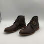 Mens Haverhill P718841 Brown Leather Adjustable Strap Ankle Boot Size 11.5 image number 1