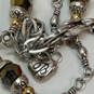 Designer Brighton Silver-Tone Mini Bicone Bead Lobster Clasp Chain Bracelet image number 4