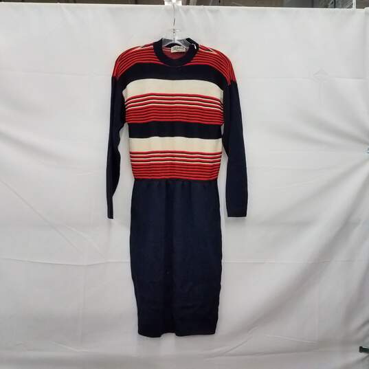 St. John by Marie Gray Vintage Striped Dress Size 2 image number 1