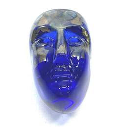 Kosta Boda Art Glass Handcrafted Blue 3in Glass Bertil Vallien Brian Sculpture