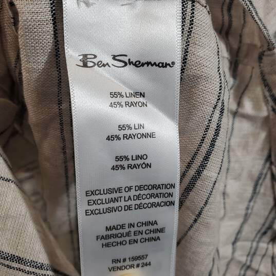 Ben Sherman Men Linen Button Up Shirt Sz M NWT image number 3