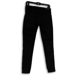Womens Black Denim Dark Wash Pockets Stretch Skinny Leg Jeans Size 27R alternative image