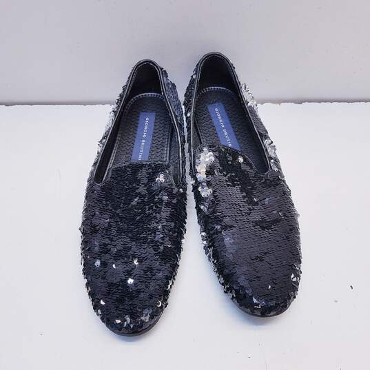 Giorgio Brutini Sequin Loafers Black 10 image number 1