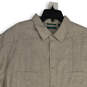 NWT Mens Beige Spread Collar Short Sleeve Button-Up Shirt Size XLT image number 3