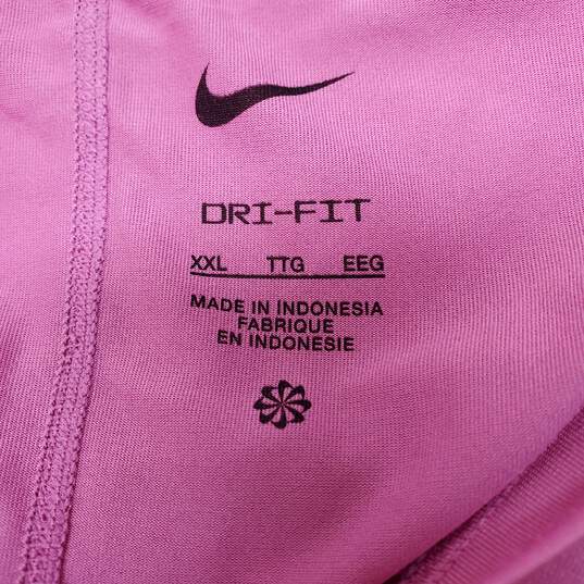 Nike Dri-Fit Training Pink Short Sleeves Polyester Shirt Women's XXL image number 4