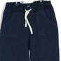 Womens Blue Pockets Drawstring Waist Straight Leg Sweatpants Size Large image number 3