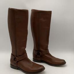 Frye Womens Brown Leather Phillip Harness Round Toe Tall Riding Boots Size 9.5 B alternative image