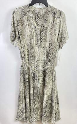 Nanette Lepore Women Brown Snake Print Dress Sz 14
