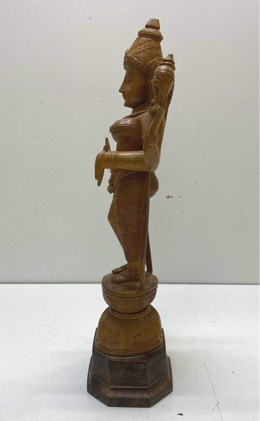 Sandal Wood Hand Crafted Deity 15 inch Tall Hindu Goddess Statue image number 5