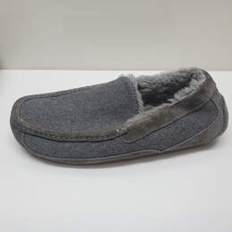 UGG Men Slippers Ascot Wool Loafer Shoes Grey Sz 11