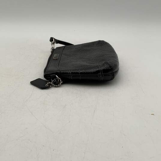 Coach Womens Black Gray Leather Detachable Strap Wristlet Wallet Clutch image number 3