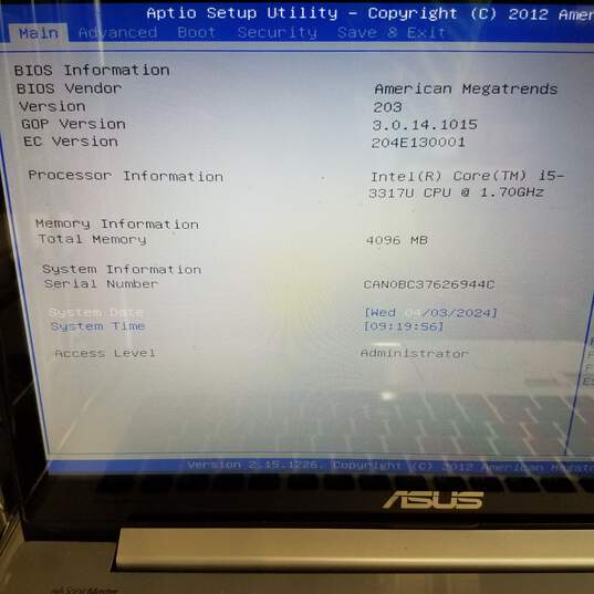 ASUS S400C 14in Laptop Intel i5-3317U CPU 4GB RAM 500GB HDD image number 9