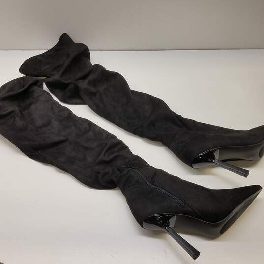 Steve Madden Cynthia Over-the-Knee Pointed Toe Boots Black 9.5 image number 3