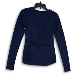 Athleta Womens Navy Blue Crew Neck Long Sleeve Pullover Activewear Top Size XS alternative image