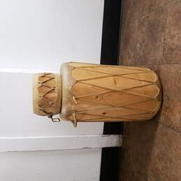 Native American Taos Natual Wood Raw Hide Log Drums Percussion Instrument alternative image
