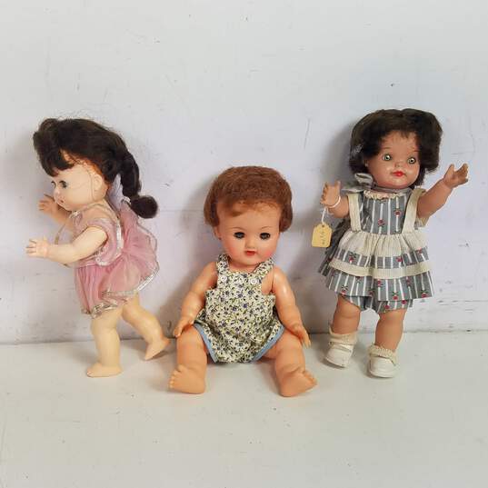 Vintage Effanbee/Ideal/ Lot of 3 Vintage 11 in  Vinyl  Dolls image number 4