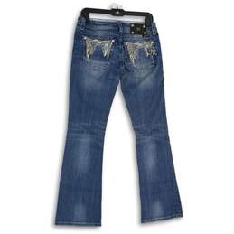 Womens Blue Denim Medium Wash 5-Pocket Design Bootcut Jeans Size 28 alternative image