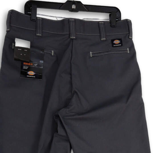 NWT Mens Gray Slash Pocket Straight Leg Regular Fit Chino Pants Size 36X32 image number 4