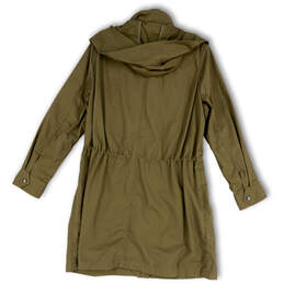 NWT Womens Green Long Sleeve Pockets Hooded Full-Zip Military Jacket Size S alternative image