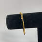 Designer Kate Spade Gold-Tone Fashionable Hinged Clasp Cuffed Bracelet image number 2