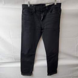 RGT Stanton Slim Straight Black Denim Jeans Size 30