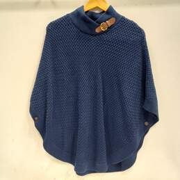 Banana Republic Women's Blue Knit Poncho Sweater Size S