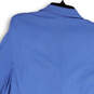 Womens Blue Notch Lapel Long Sleeve Front Pockets Two Button Blazer Size 16 image number 4