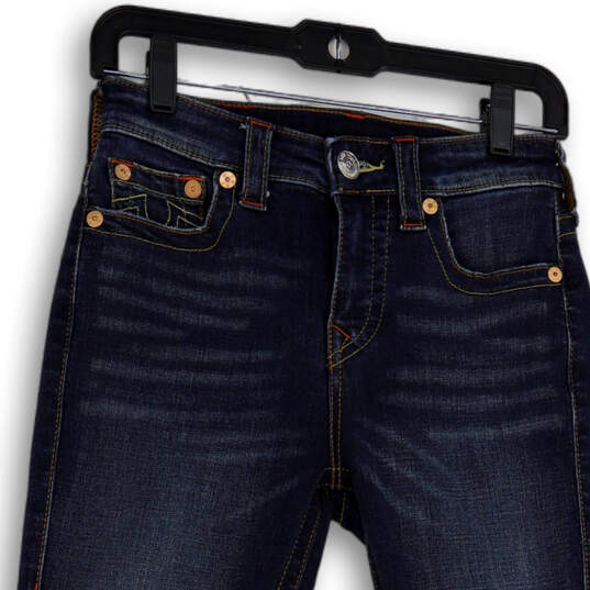 Womens Blue Denim Medium Wash Stretch Pockets Skinny Leg Jeans Size 26 image number 3