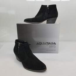 Aquatalia by Marvin K. FINN Black Suede Ankle Boot US Size 7.5M Made in Italy alternative image