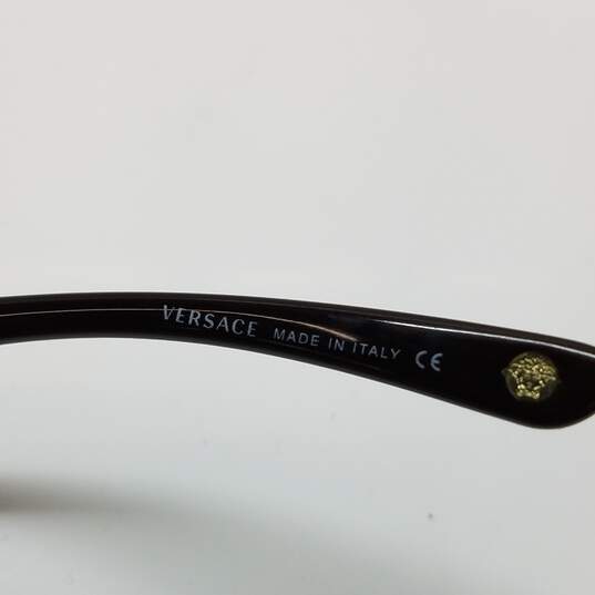 Versace Brown Embellished Shield Sunglasses AUTHENTICATED image number 5