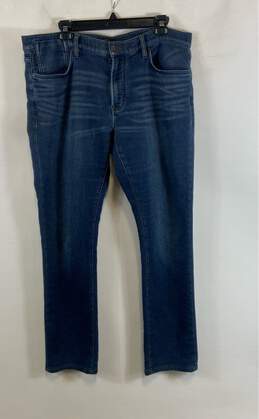 John Varvatos Mens Blue Medium Wash Slim Fit Denim Straight Leg Jeans Size 36