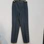 Womens Gray Striped High Rise Side Zip Pleated Casual Dress Pants Size 42 image number 1