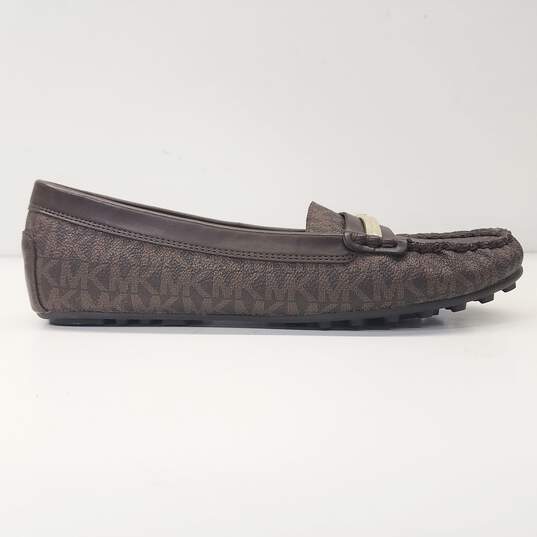Michael Kors Signature Monogram Leather Penny Loafers Women's Size 7 image number 2