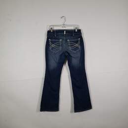 Womens 5 Pockets Design Real Denim Medium Wash Bootcut Leg Jeans Size 31S alternative image