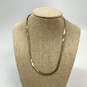 Designer J. Crew Gold-Tone Ring Clasp Fashionable Snake Chain Necklace image number 2