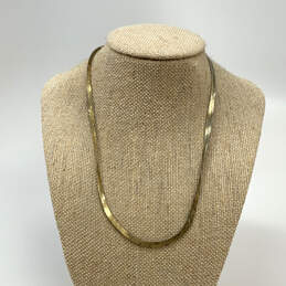 Designer J. Crew Gold-Tone Ring Clasp Fashionable Snake Chain Necklace alternative image