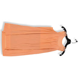 Womens Orange Sleeveless Round Neck Pullover Shift Dress Size Small alternative image