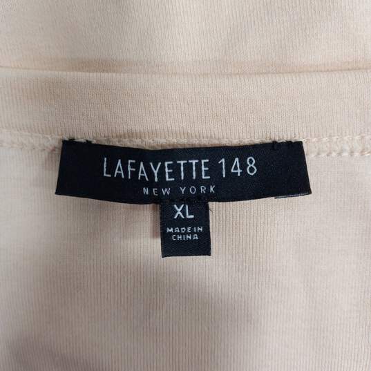 Buy the Lafayette 148 NY Peach Colored Short Sleeve T-Shirt Women's ...