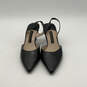 Womens Black Pointed Toe Slip-On Stiletto Heel Slingback Sandals Size 7M image number 3